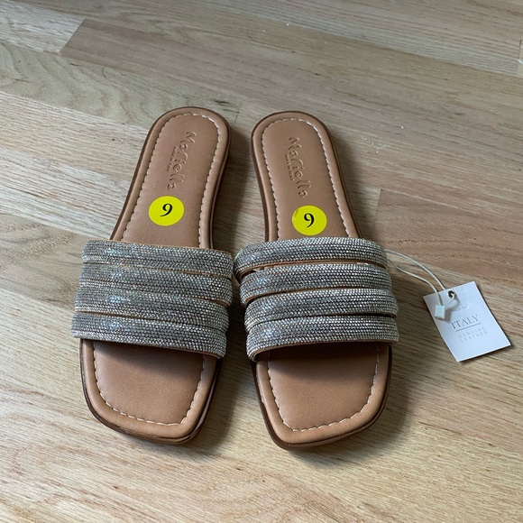 Mariella Shoes - Mariella Made In Italy NWT slide sandals with crystal straps